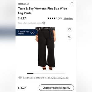 Terra & Sky Wide Leg Pants